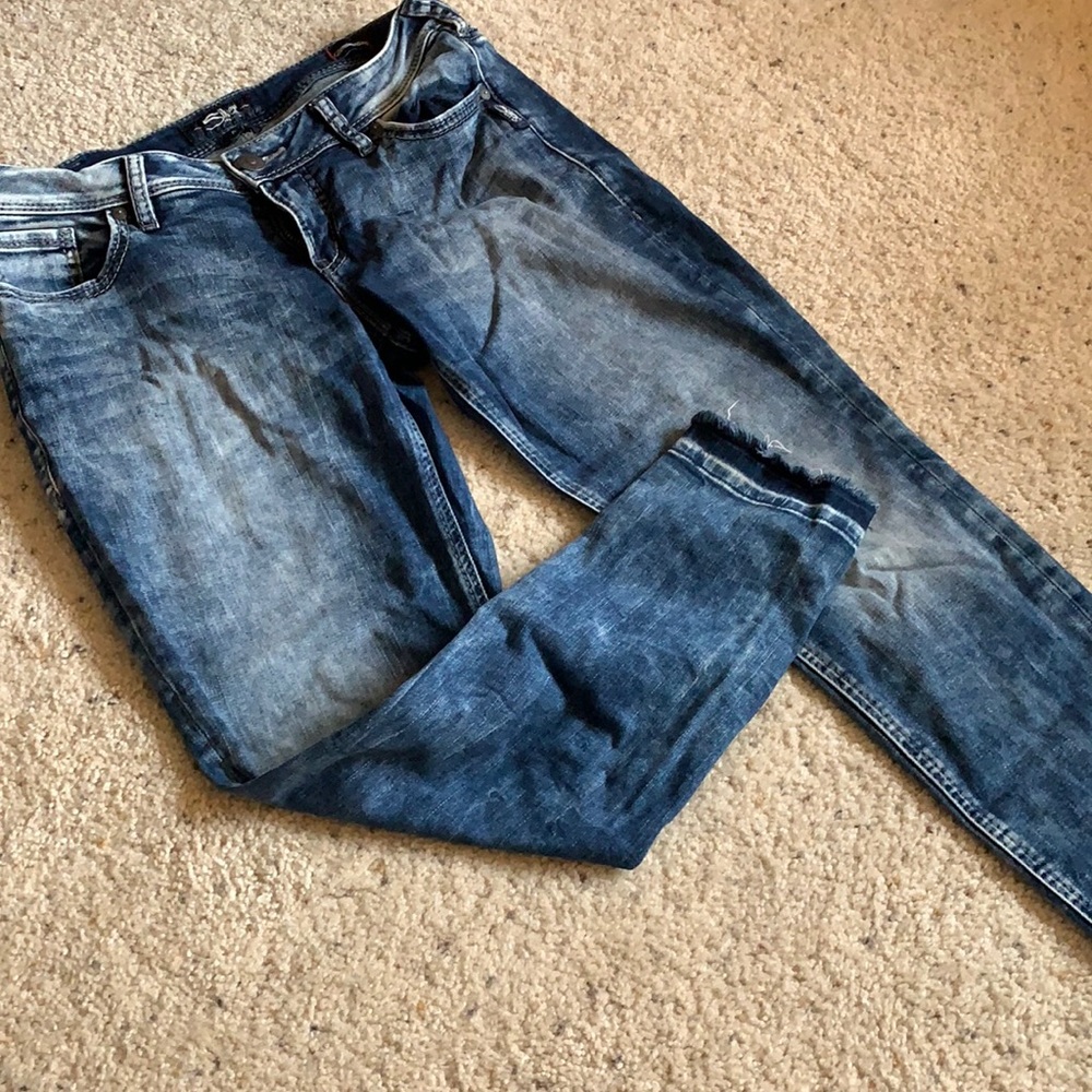 Silver Skinny Jeans